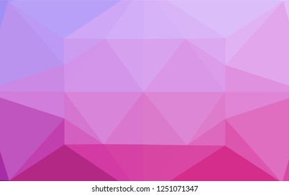 Light Pink, Blue vector polygonal template. Colorful abstract illustration with gradient. Triangular pattern for your business design.