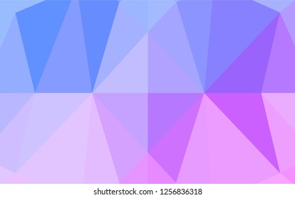 Light Pink, Blue vector polygonal background. Geometric illustration in Origami style with gradient.  Brand new design for your business.