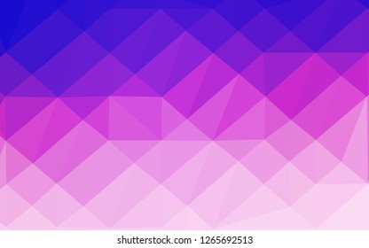 Light Pink, Blue vector polygonal pattern. Colorful abstract illustration with gradient. New texture for your design.
