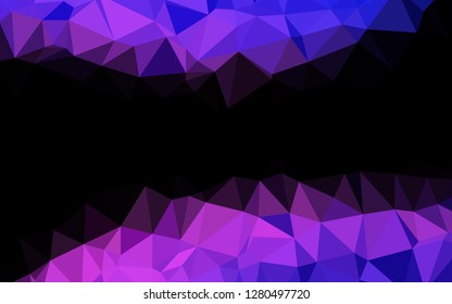 Light Pink, Blue vector polygonal pattern. Creative illustration in halftone style with gradient. The best triangular design for your business.