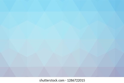 Light Pink, Blue vector polygonal template. A completely new color illustration in a polygonal style. Best triangular design for your business.