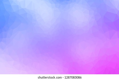 Light Pink, Blue vector polygonal background. Colorful abstract illustration with gradient. Completely new design for your business.