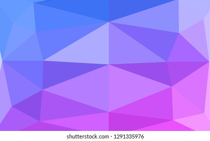 Light Pink, Blue vector polygonal pattern. Shining colored illustration in a Brand new style. Template for your brand book.