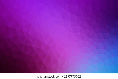 Light Pink, Blue vector polygonal template. Creative geometric illustration in Origami style with gradient. A completely new design for your leaflet.