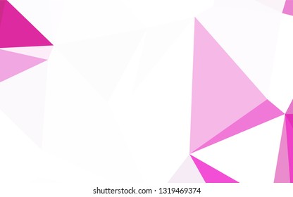 Light Pink, Blue vector polygonal background. Elegant bright polygonal illustration with gradient. A completely new design for your leaflet.