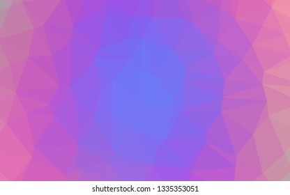 Light Pink, Blue vector polygonal pattern. Shining illustration, which consist of triangles. Brand new style for your business design.