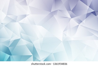 Light Pink, Blue vector polygonal pattern. Triangular geometric sample with gradient.  Completely new template for your banner.