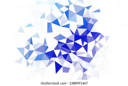 Fondo polígonal de vector azul, rosa claro. Ilustración geométrica en estilo Origami con degradado. Nuevo diseño para su negocio.