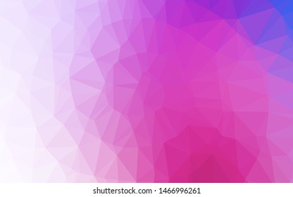 Light Pink, Blue vector polygonal pattern. Modern geometrical abstract illustration with gradient. The best triangular design for your business.
