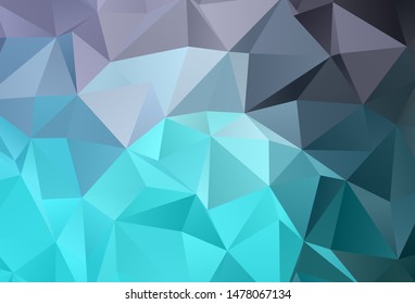 Light Pink, Blue vector polygonal pattern. A sample with polygonal shapes. Brand new design for your business.