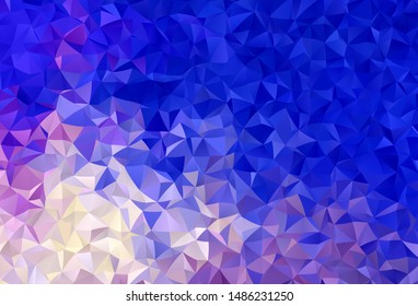 Light Pink, Blue vector polygonal background. Polygonal abstract illustration with gradient. Template for cell phone's backgrounds.