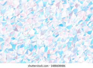Light Pink, Blue vector polygonal template. A completely new color illustration in a polygonal style. Completely new template for your banner.