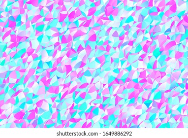 Light Pink, Blue vector polygonal background. A completely new color illustration in a polygonal style. Triangular pattern for your design.