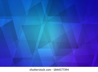 Plantilla poligonal vectorial azul, rosa claro. Ilustración poligonal brillante, que consiste en triángulos. Patrón texturizado para sus antecedentes.