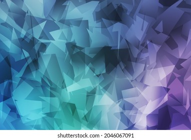 Patrón poligonal vector azul rosa claro. Ilustración geométrica en estilo Origami con gradiente.  Un diseño completamente nuevo para su prospecto.