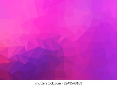 Plantilla poligonal vectorial azul, rosa claro. Ilustración abstracta colorida con gradiente. Plantilla para un fondo de teléfono móvil.