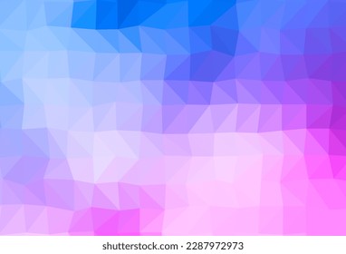 Patrón poligonal vector azul rosa claro. Ilustración abstracta geométrica moderna con gradiente. Plantilla para su libro de marca.