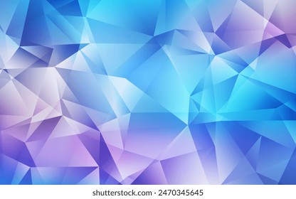 Hellrosa, blaue Vektorgrafik, polygonaler Hintergrund. Elegante helle polygonale Illustration mit Farbverlauf. Komplett neue Vorlage für Ihren Banner.