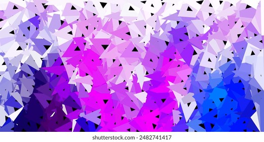 Fondo poligonal de color rosa claro, Vector azul. Ilustración en estilo de cristal roto con triángulos. Su diseño para aplicaciones.
