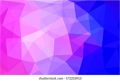 Light Pink, Blue vector polygonal illustration, which consist of triangles. Triangular pattern for your business design. Geometric background in Origami style with gradient. 