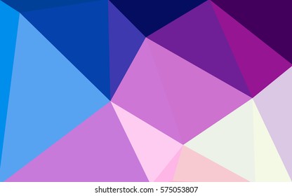 Light Pink, Blue vector polygonal illustration, which consist of triangles. Triangular design for your business. Creative geometric background in Origami style with gradient