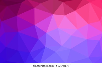Light Pink, Blue vector polygonal illustration, which consist of triangles. Triangular pattern for your business design. Geometric background in Origami style with gradient. 