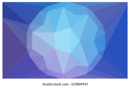 Light Pink, Blue vector polygonal illustration, which consist of triangles with a gemstone in center. Triangular design of a huge diamond for your business. Creative geometric background of gems.