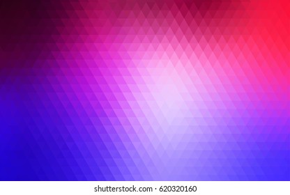 Light Pink, Blue vector polygonal illustration, which consist of triangles. Triangular design for your business. Creative geometric background in Origami style with gradient