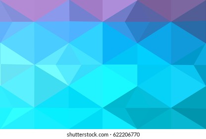 Light Pink, Blue vector polygonal illustration, which consist of triangles. Triangular pattern for your business design. Geometric background in Origami style with gradient. 