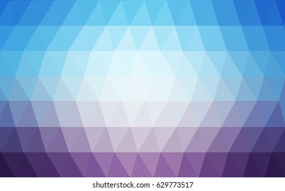 Light Pink, Blue vector polygonal illustration, which consist of triangles. Triangular design for your business. Creative geometric background in Origami style with gradient