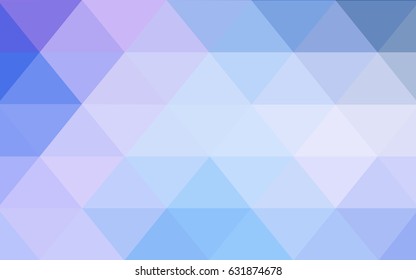 Light Pink, Blue vector polygonal illustration, which consist of triangles. Triangular design for your business. Creative geometric background in Origami style with gradient
