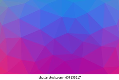 Light Pink, Blue vector polygonal illustration, which consist of triangles. Triangular pattern for your business design. Geometric background in Origami style with gradient. 
