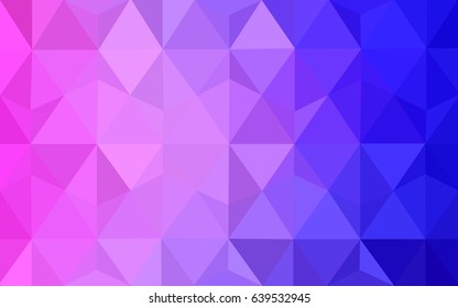 Light Pink, Blue vector polygonal illustration, which consist of triangles. Triangular pattern for your business design. Geometric background in Origami style with gradient. 