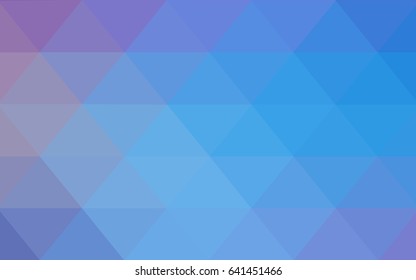Light Pink, Blue vector polygonal illustration, which consist of triangles. Triangular pattern for your business design. Geometric background in Origami style with gradient. 