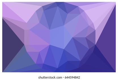 Light Pink, Blue vector polygonal illustration, which consist of triangles with a gemstone in center. Triangular design of a huge diamond for your business. Creative geometric background of gems.