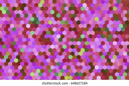 Light Pink, Blue vector polygonal illustration, which consist of hexagons. Hexagonal pattern for your business design. Geometric background in Origami style with gradient. 
