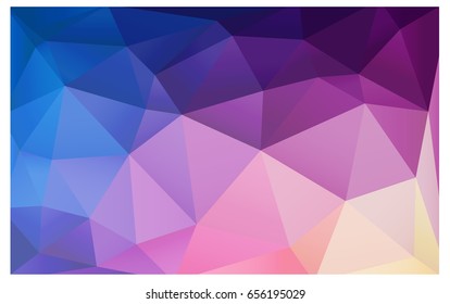 Light Pink, Blue vector polygonal illustration, which consist of triangles. Triangular design for your business. Creative geometric background in Origami style with gradient