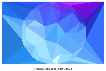 Light Pink, Blue vector polygonal illustration, which consist of triangles with a gemstone in center. Triangular design of a huge diamond for your business. Creative geometric background of gems.