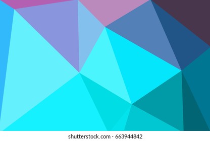 Light Pink, Blue vector polygonal illustration, which consist of triangles. Triangular design for your business. Creative geometric background in Origami style with gradient