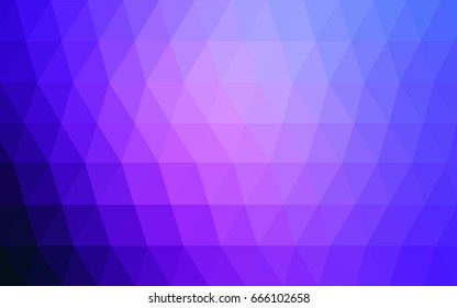 Light Pink, Blue vector polygonal illustration, which consist of triangles. Triangular pattern for your business design. Geometric background in Origami style with gradient. 