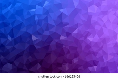 Light Pink, Blue vector polygonal illustration, which consist of triangles. Triangular design for your business. Creative geometric background in Origami style with gradient