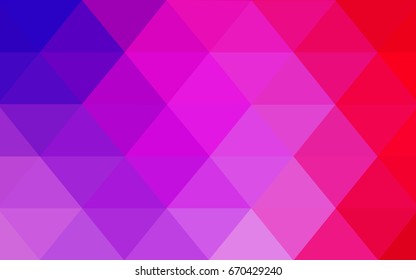 Light Pink, Blue vector polygonal illustration, which consist of triangles. Triangular design for your business. Creative geometric background in Origami style with gradient