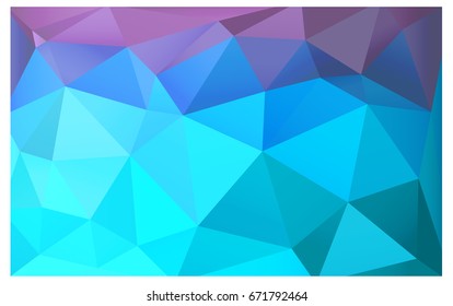 Light Pink, Blue vector polygonal illustration, which consist of triangles. Triangular pattern for your business design. Geometric background in Origami style with gradient. 