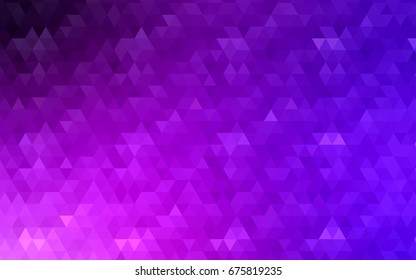 Light Pink, Blue vector polygonal background. Triangular geometric sample with gradient.  Brand-new design for your business.