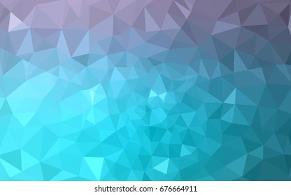 Light Pink, Blue vector polygonal illustration, which consist of triangles. Triangular pattern for your business design. Geometric background in Origami style with gradient. 