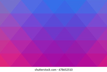 Light Pink, Blue vector polygonal illustration, which consist of triangles. Triangular pattern for your business design. Geometric background in Origami style with gradient. 