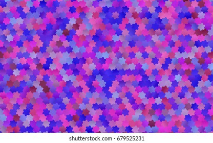 Light Pink, Blue vector polygonal illustration, which consist of hexagons. Hexagonal pattern for your business design. Geometric background in Origami style with gradient. 