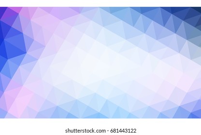 Light Pink, Blue vector polygonal illustration, which consist of triangles. Triangular design for your business. Creative geometric background in Origami style with gradient