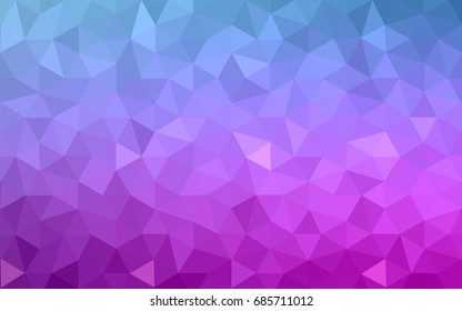 Light Pink, Blue vector polygonal illustration, which consist of triangles. Triangular design for your business. Creative geometric background in Origami style with gradient