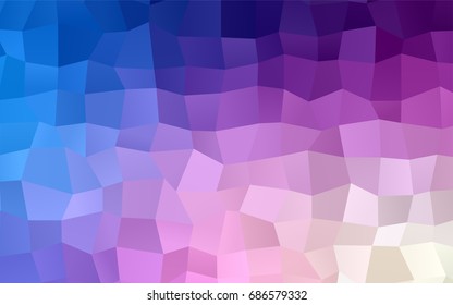 Light Pink, Blue vector polygonal illustration consisting of rectangles. Rectangular design for your business. Creative geometric background in origami style with gradient.